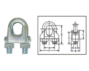 Galv Malleable Wire Rope Clips TypeA